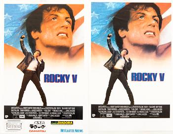 Filmaffischer 2 st Sylvester Stallone "Rocky V" 1990 Belgien.