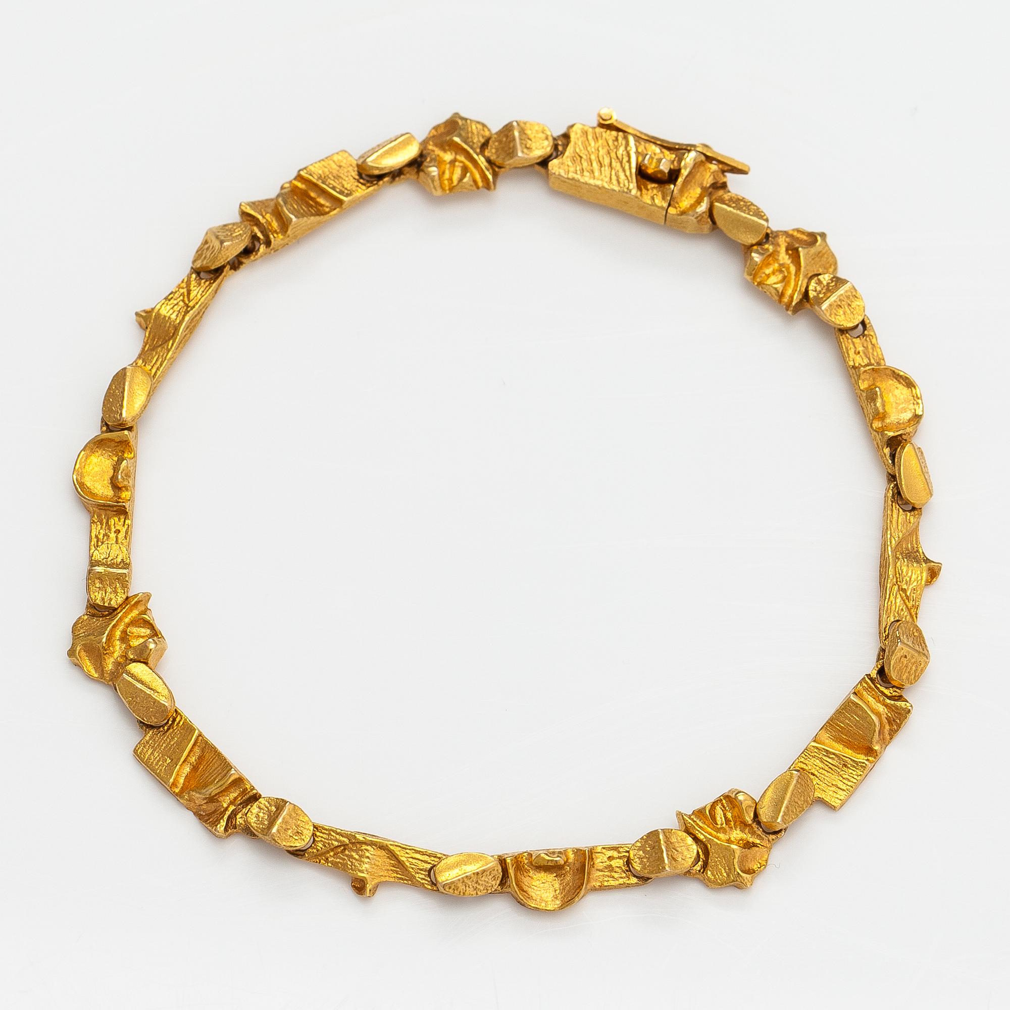 Björn Weckström, Armband "Tenochtitlan", 14K guld. Lapponia 1990.