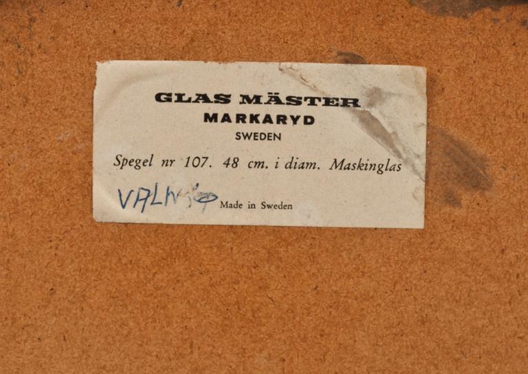 SPEGEL, "Nr 107", Glasmäster, Markaryd.