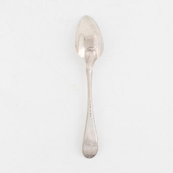 A Swedish Silver Serving Spoon, mark of Gustaf Möllenborg, Stockholm 1824.