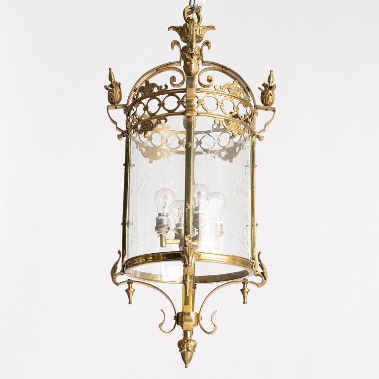 A Gustavian style ceiling lantern, second half of the 20th century.