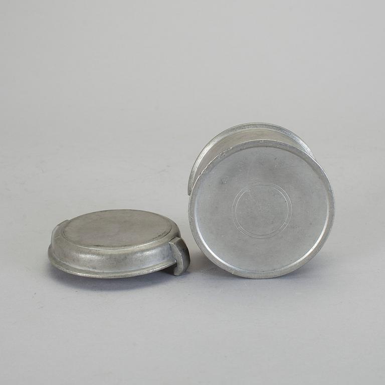 SMÖRASK, tenn, otydlig stämpel troligen England, ägarmärkning med datering 1801.