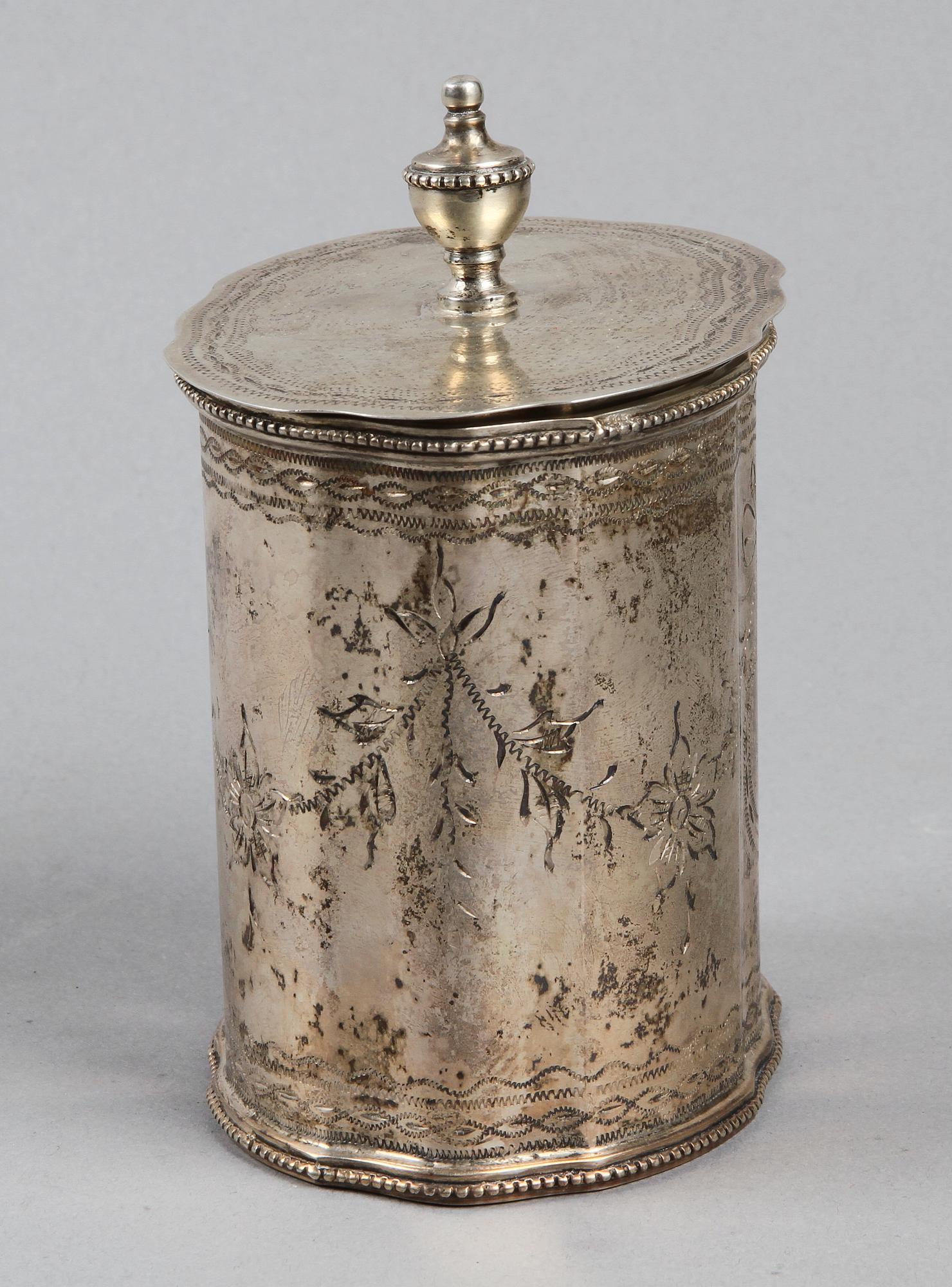 TEBURK, silver, Lissabon, Portugal, 1800/1900-tal. Vikt 350 gram.