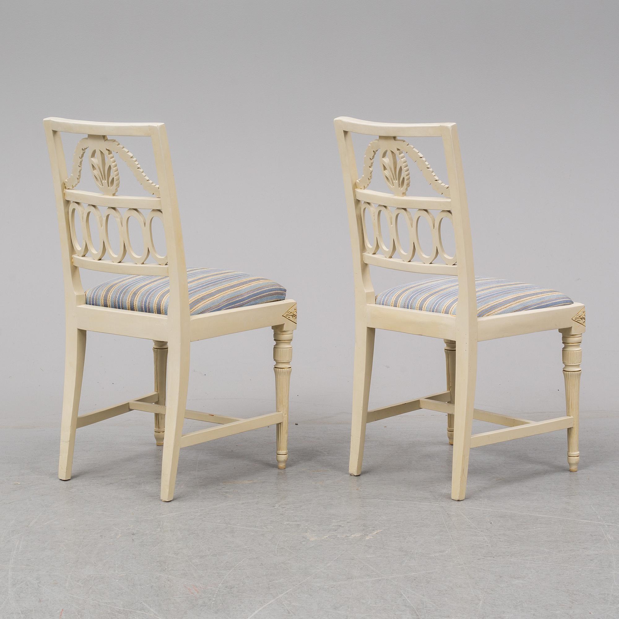 6 swedish chairs from Lindome, circa 1800.
