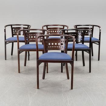 A set of six 'Nr 86' armchairs by jsef Hoffman for Thonet.