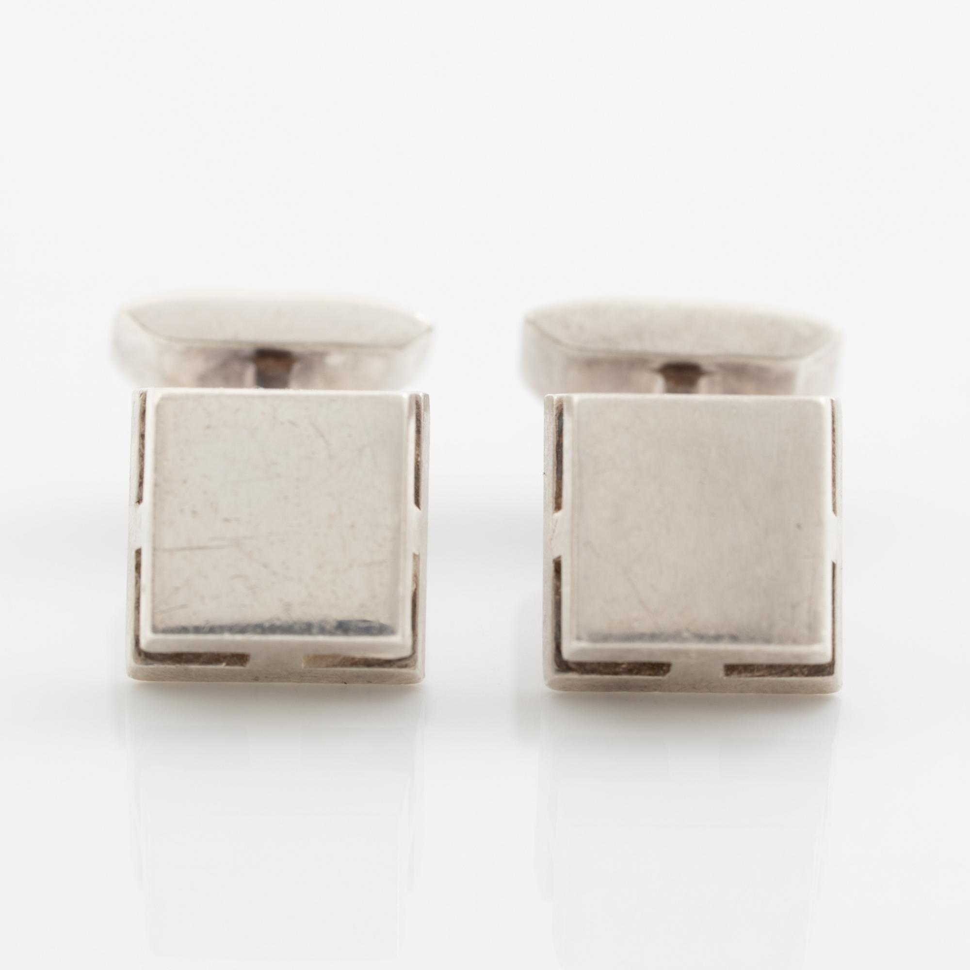 Hermès, manschettknappar, sterling silver.