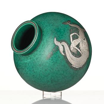 Wilhelm Kåge, an "Argenta" stoneware vase, Gustavsberg 1948.