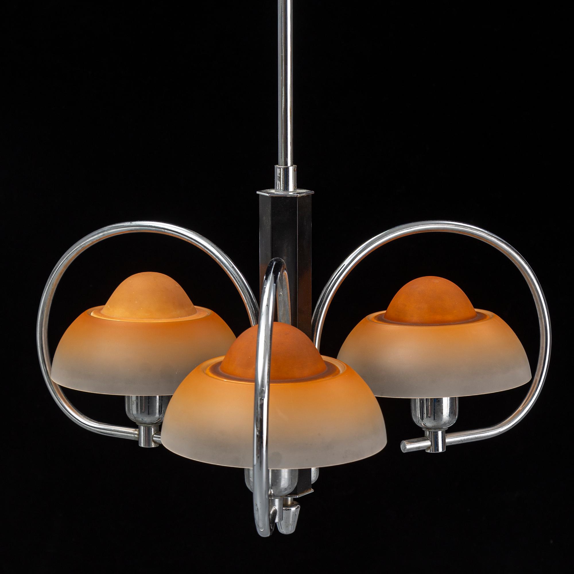 A 1930s art déco ceiling light.