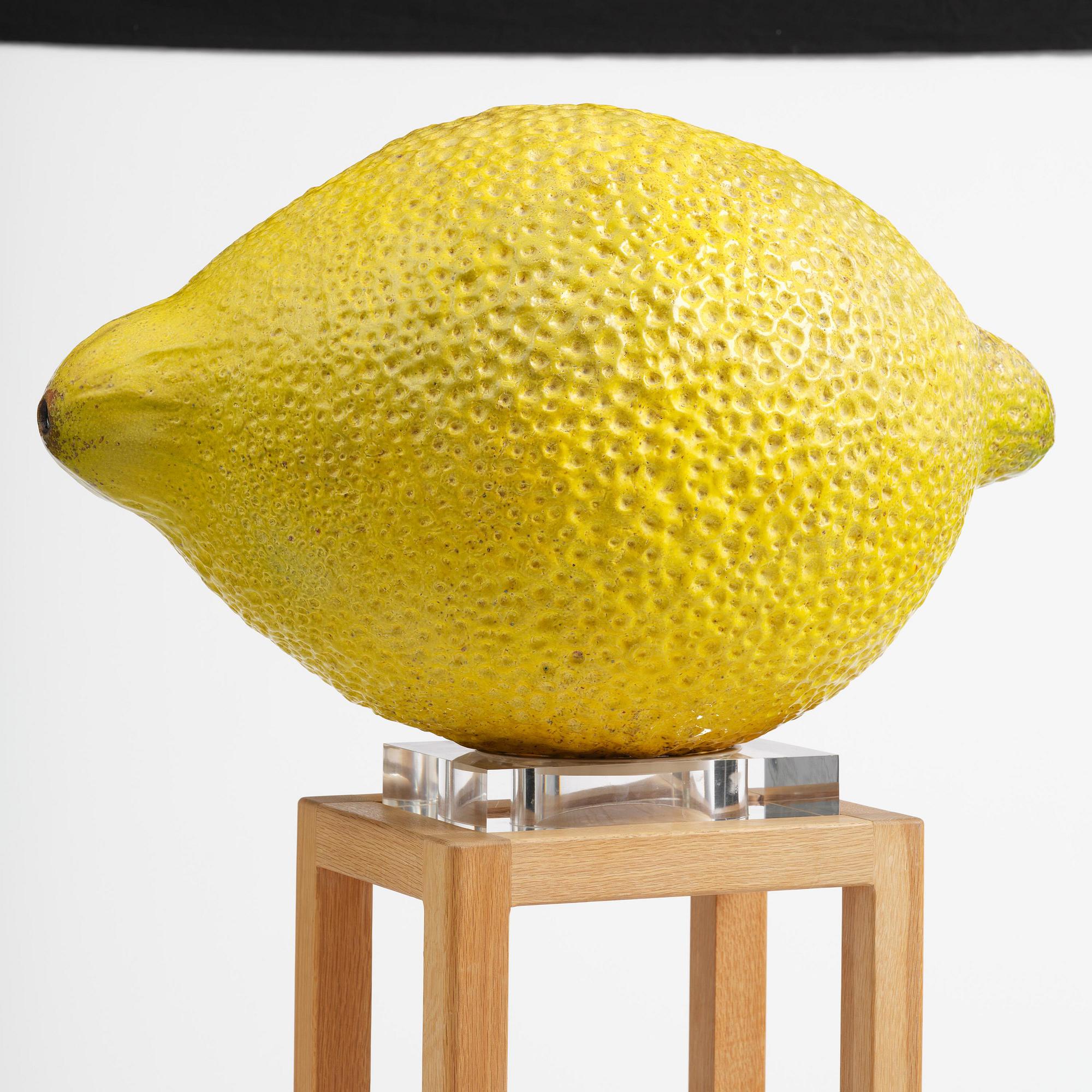 Hans Hedberg, a monumental faience sculpture of a lemon, Biot, France.