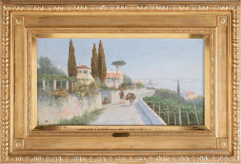 GEORG FISCHHOF. Oljemålning på duk. Signerad A.L. Terni.