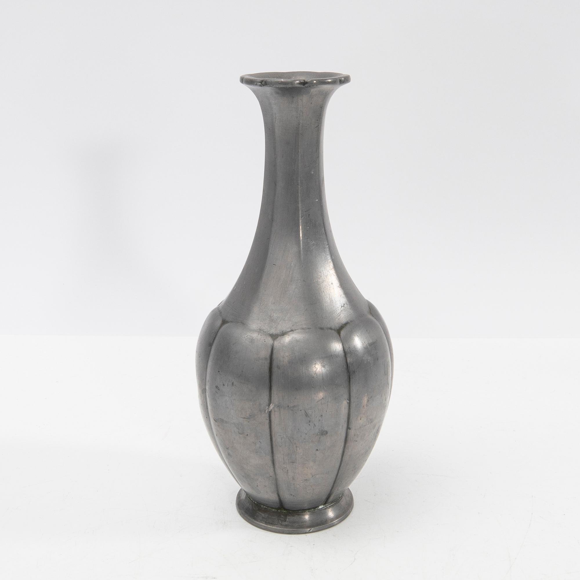 Just Andersen, ett part i tennföremål, 3 st, Danmark, 1900-talets första hälft.