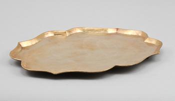 BRICKA, mässing, barockstil, sent 1800-/tidigt 1900-tal.