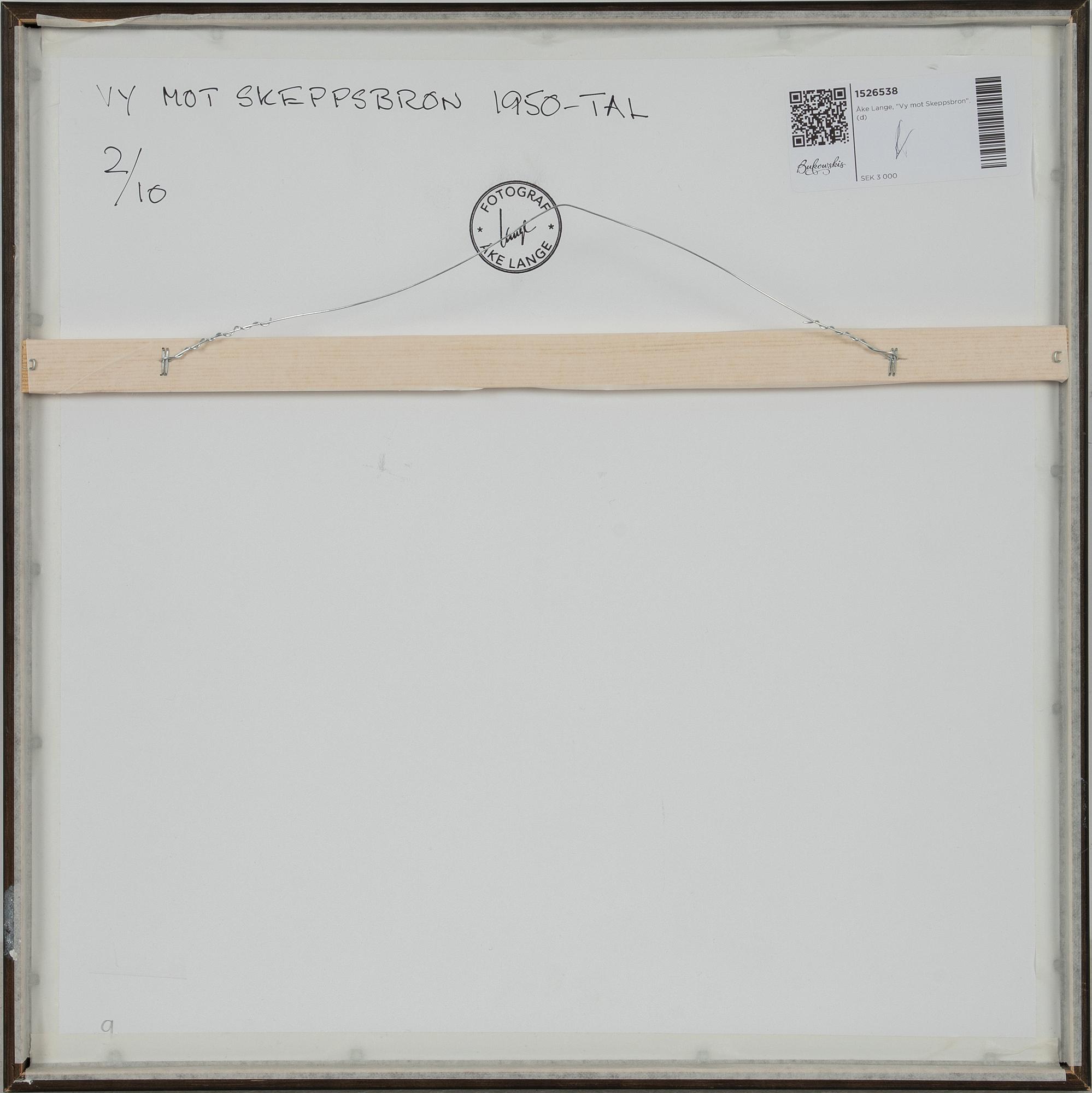 Åke Lange, "Vy mot Skeppsbron 1950-tal".