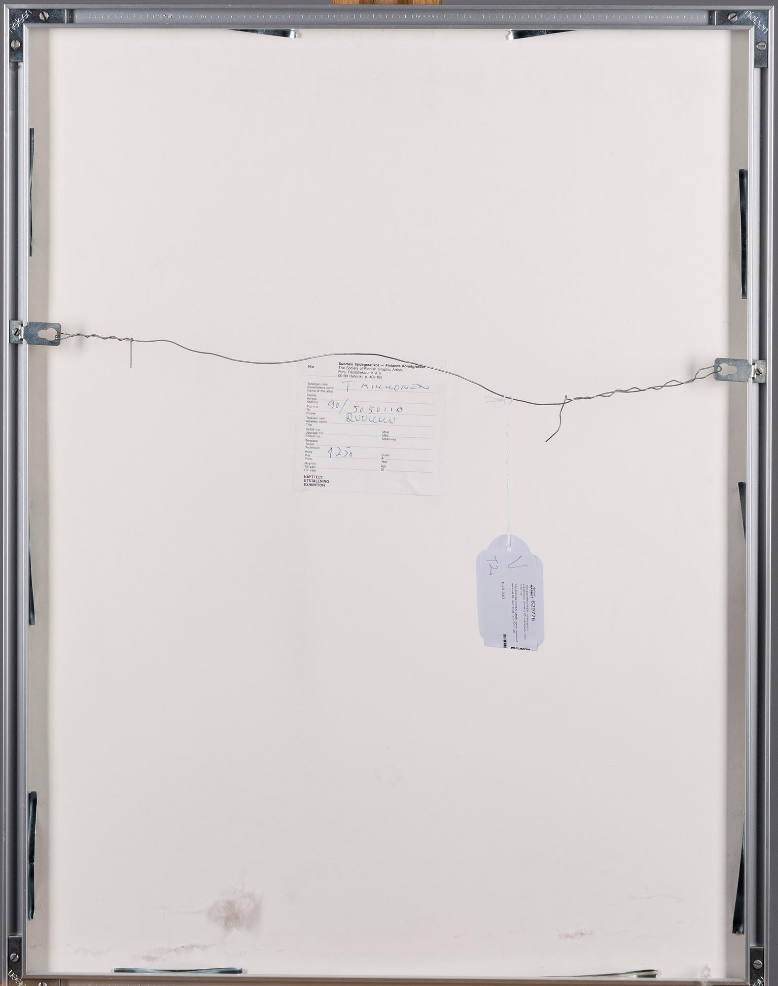 TAPANI MIKKONEN, färglitografi, signerad, daterad 85, numrerad Tpl'a 7/10.