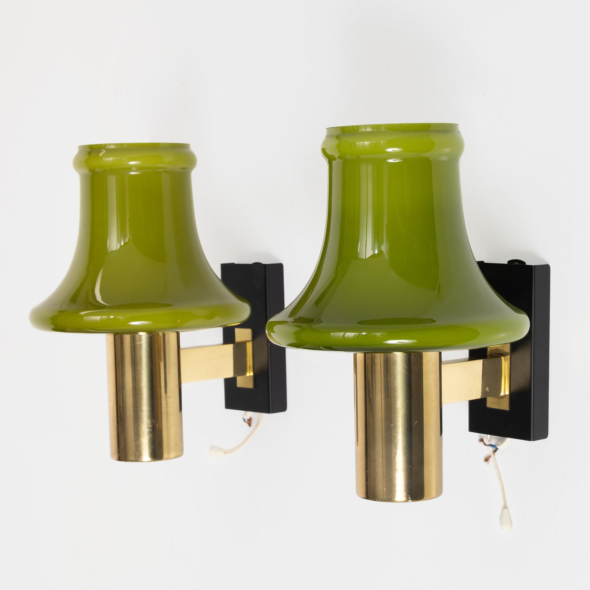 Hans-Agne Jakobsson, wall sconces, a pair, 1970s.