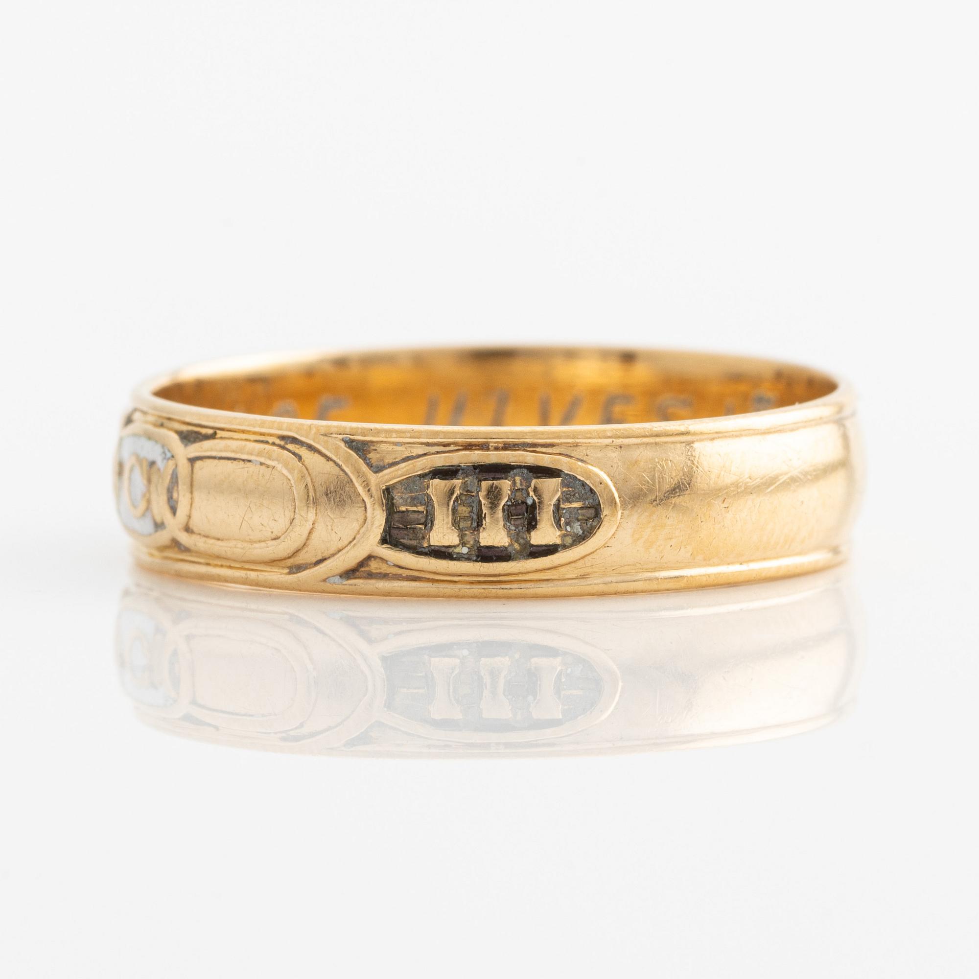 Ring 18K guld, Odd Fellow.