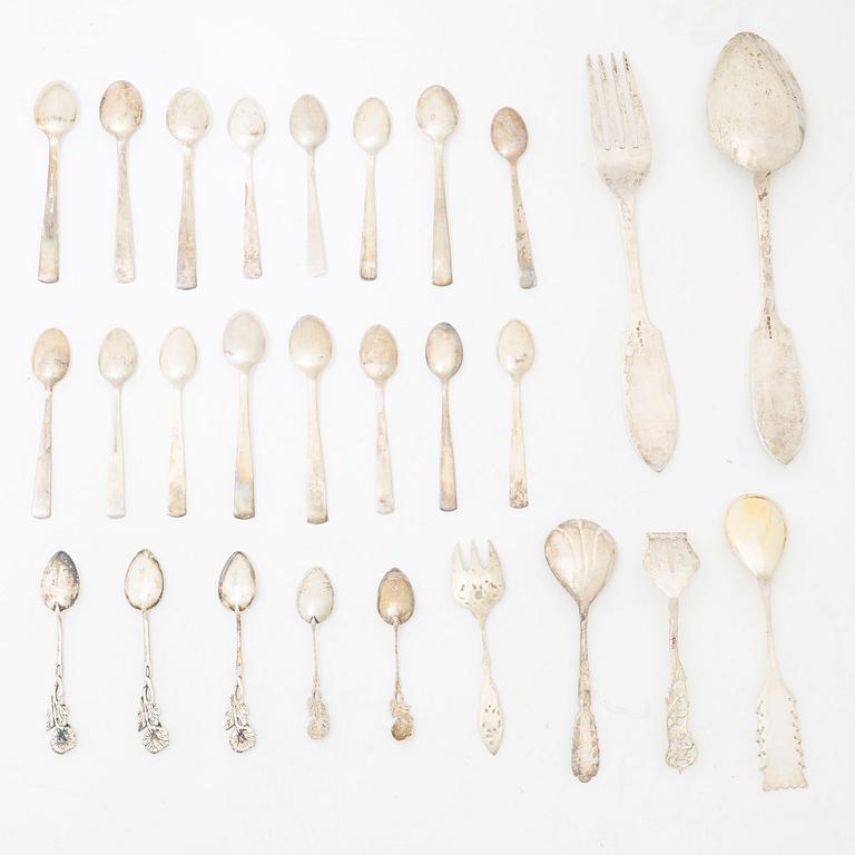 Bestick, 27 st, silver.