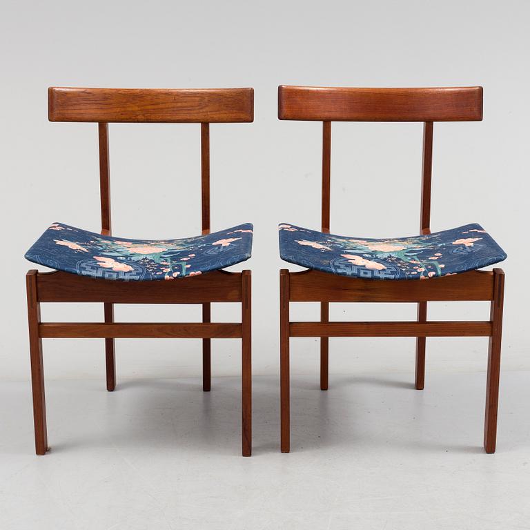 A set of six 1960s chairs by Inger Klingenberg for France Daverkosen.