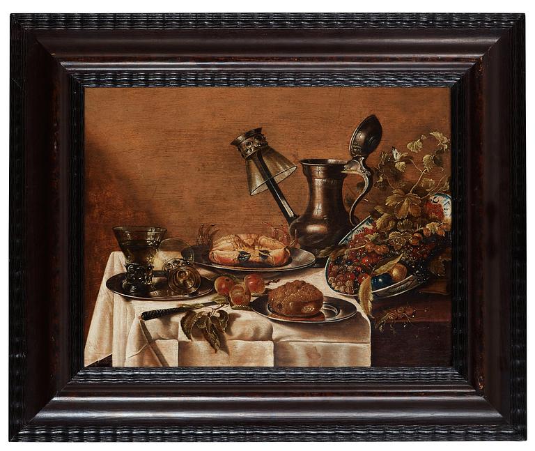 Pieter Claesz Circle of, Still Life with Crab and Fruit.