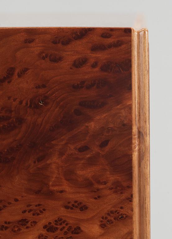 A Josef Frank burrwood veneer, mahogany and walnut cabinet, 'Nationalmuseiskåpet', Svenskt Tenn, model 881.