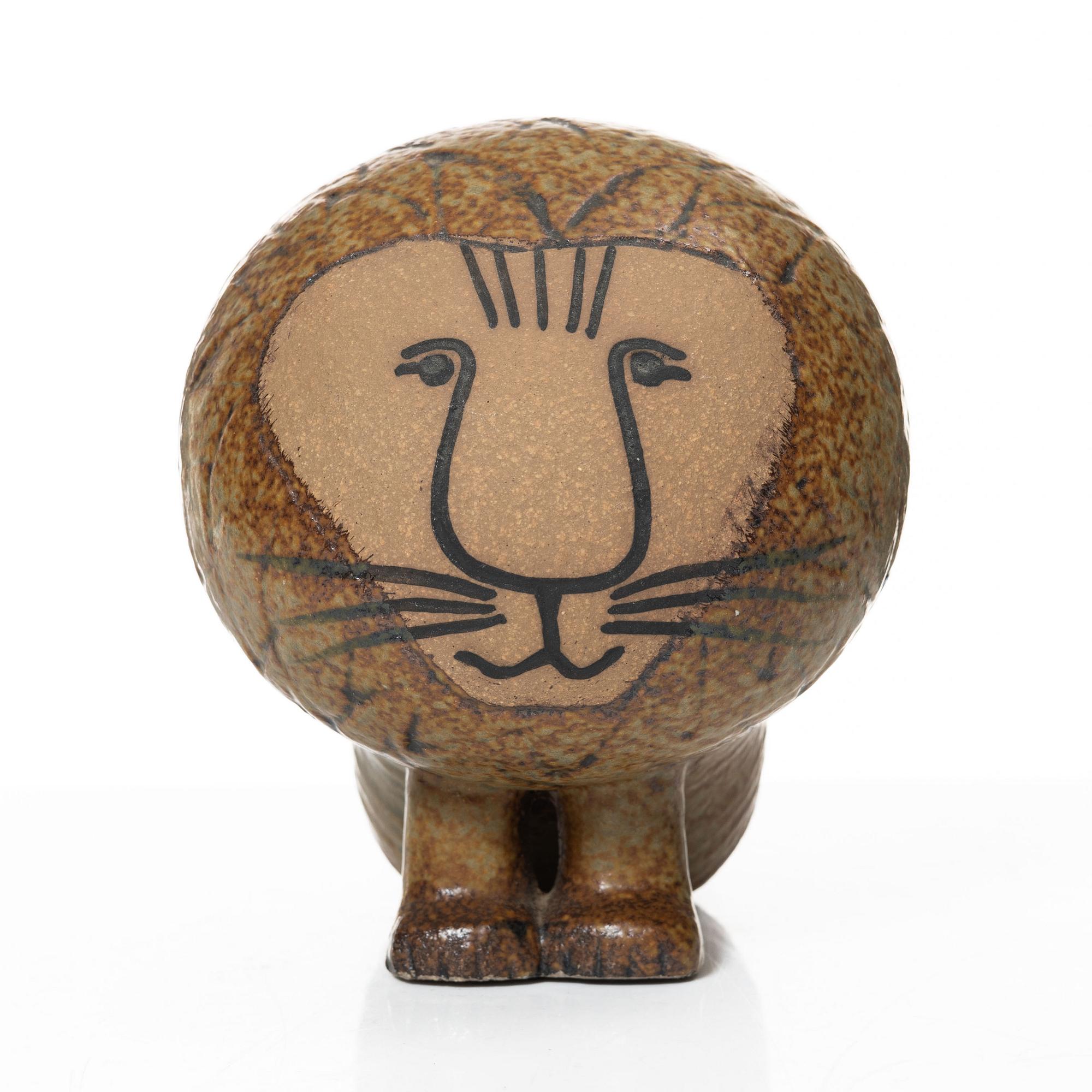 Lisa Larson, figurin, stengods, "Lejon Midi", Gustavsberg.