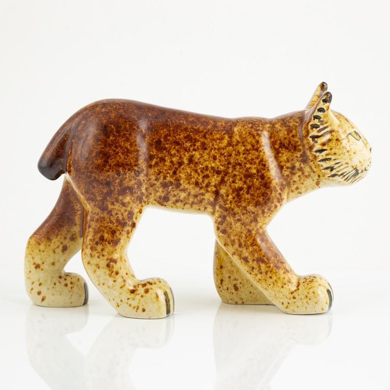 Lisa Larson, a figurine of a lynx, for Nordiska Kompaniet in collaboration with WWF, Gustavsberg.