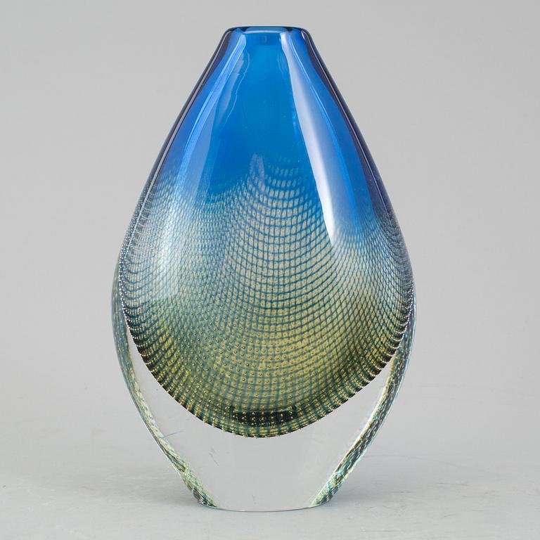 An Orrefors "Kraka" glass vase by Sven Palmqvist signed and numbered 349.