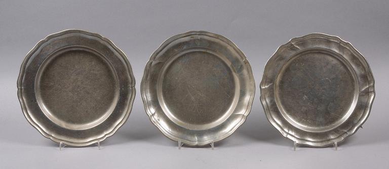 FAT, 3 st, tenn, rokoko, Tyskland, 1700-tal.