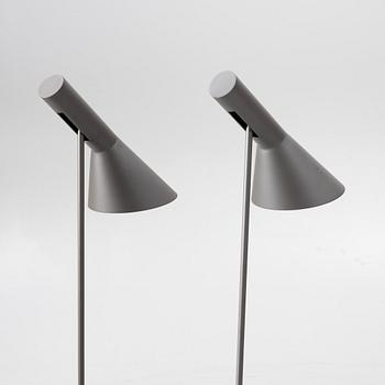 Arne Jacobsen, a pair of 'AJ' floor lamps, Louis Poulsen, Denmark.