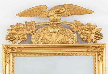 A pair of two-light mirror girandoles, Swedish, first half of the 19th ct.