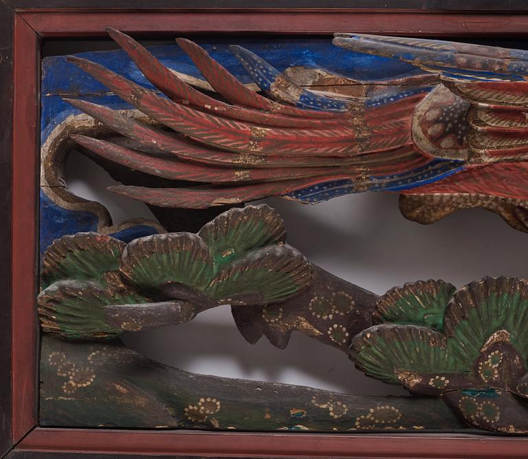 A wooden relief, Qing dynasty, 18th Century.