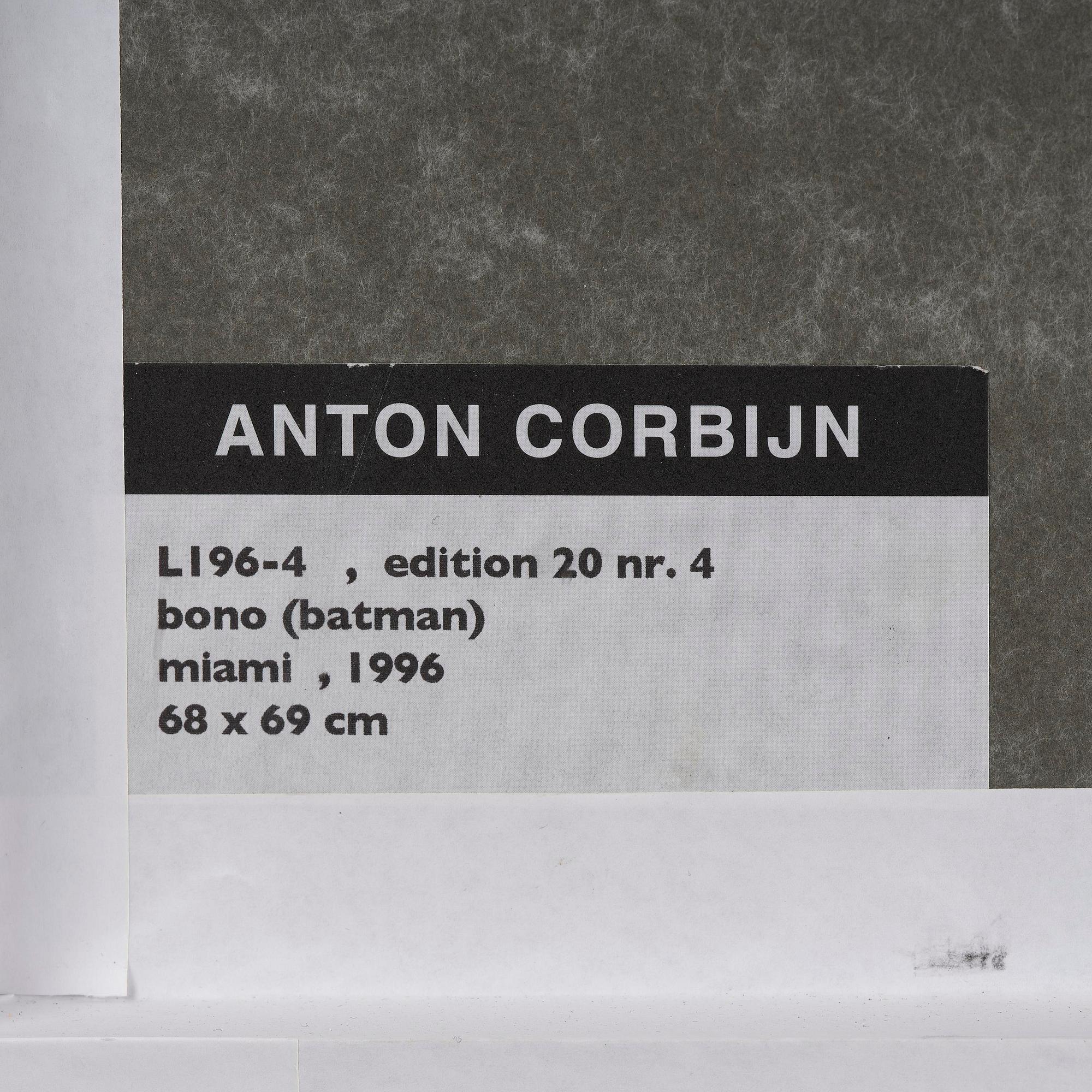 Anton Corbijn, "Bono, Miami, (Batman)", 1995.