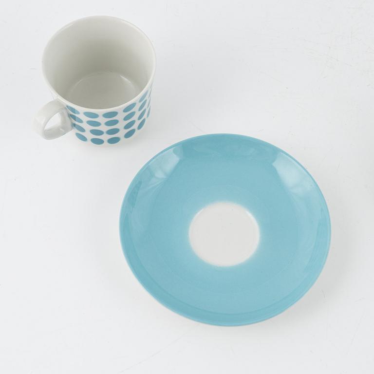 Coffee cups with saucers, porcelain, Arabia, Finland (17 pieces).