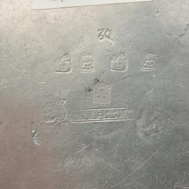 Plates 12 pcs pewter 19th century and earlier.