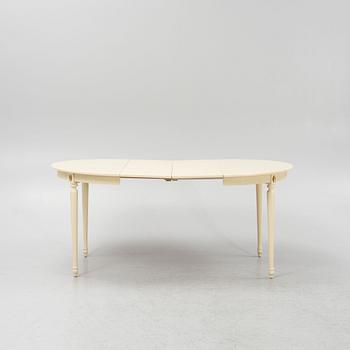 Matbord med fyra stolar, gustaviansk stil, 1900- talets andra hälft.