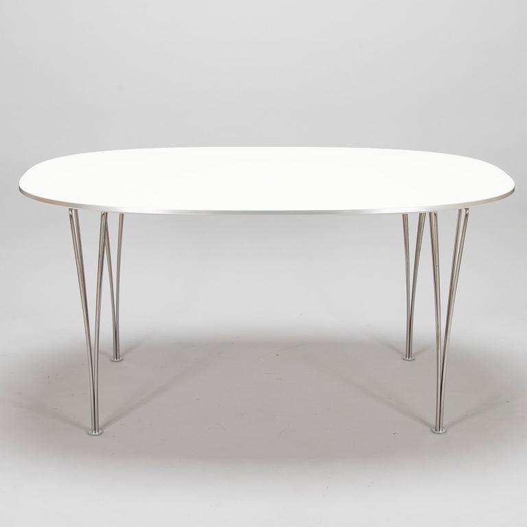 Bruno Mathsson & Piet Hein, matbord, "Superelips" Fritz Hansen, Danmark.