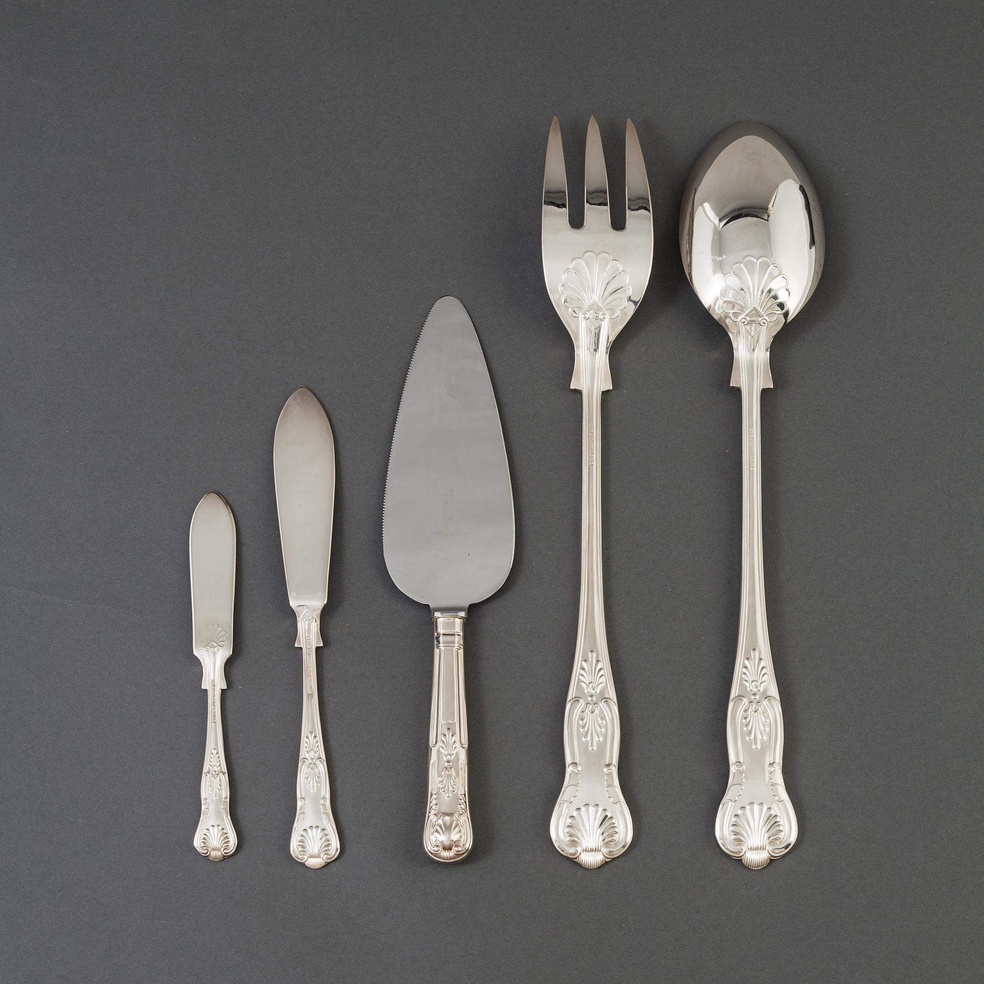 BESTICKSERVIS, 90 delar, nysilver, "Fransk Lilja", Sheffield, England.