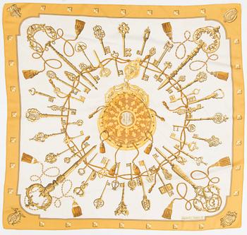 Hermès silk scarf "Les Clèfs'.