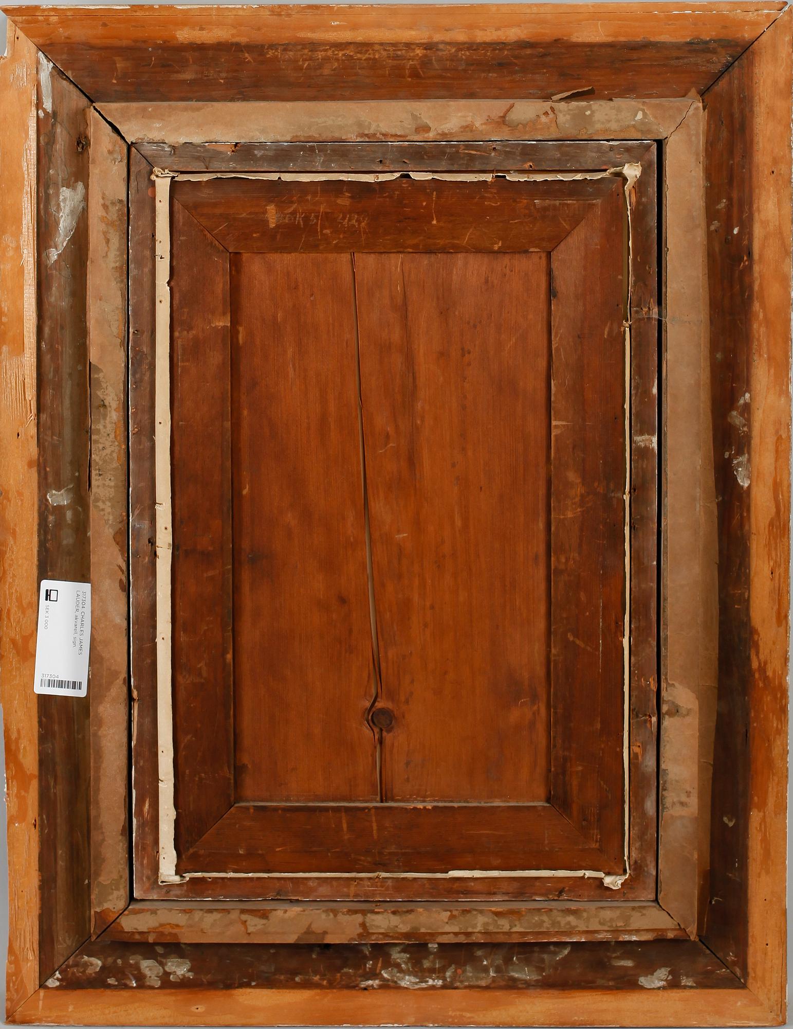 CHARLES JAMES LAUDER, akvarell, sign.