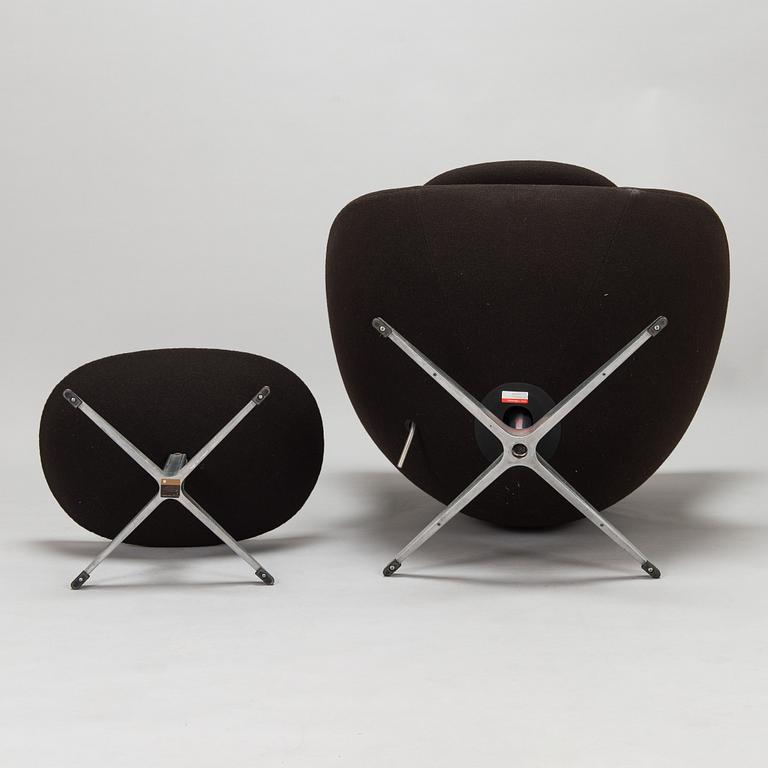 Arne Jacobsen, easy chair and foot stool "The Egg" for Fritz Hansen 2011.