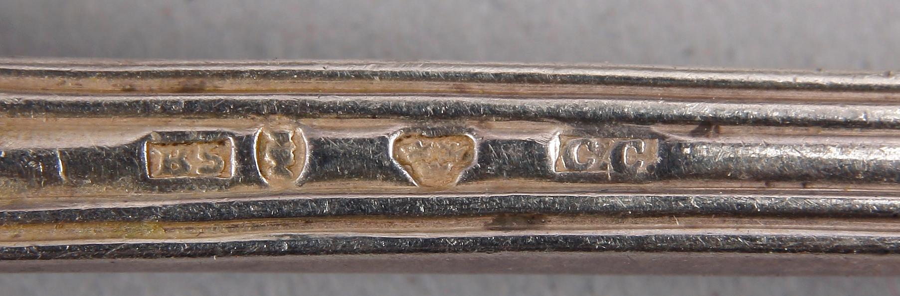 PARTI SILVER, 9 delar, 1800/1900-tal.