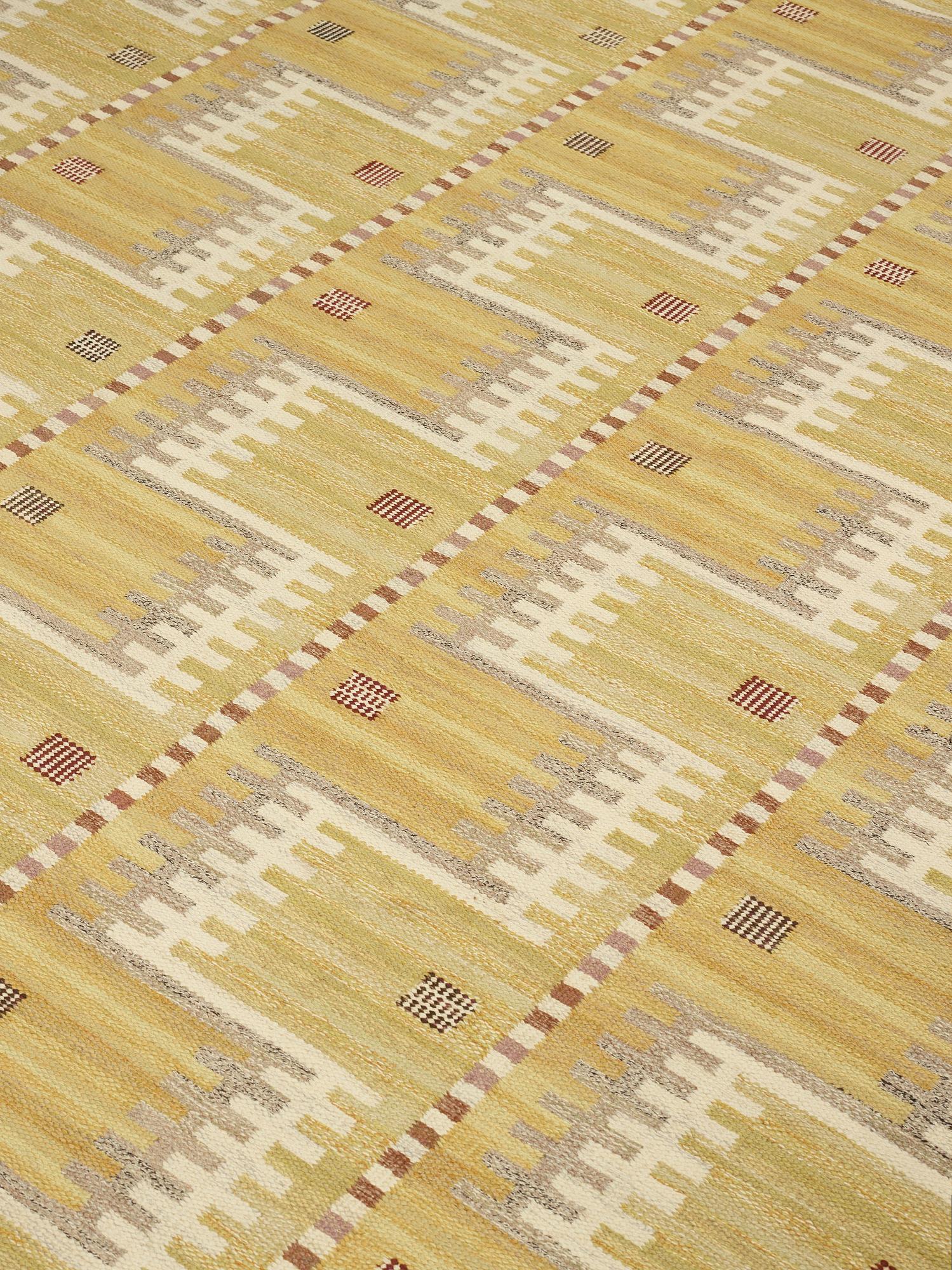 Marianne Richter, MATTA, "Gula havet", rölakan, ca 527 x 288,5 cm, signerad AB MMF MR.