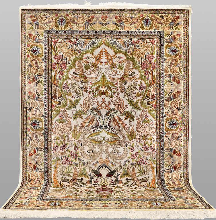 Carpet, Kayseri, silk, 166 x 114 cm.