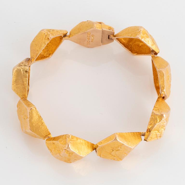 A 14K gold Lapponia bracelet "Lapplands stenar" design Björn weckström.