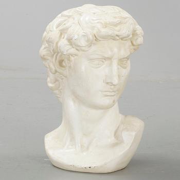 SKULPTUR, gips, efter Michelangelos "David", 1900-tal.