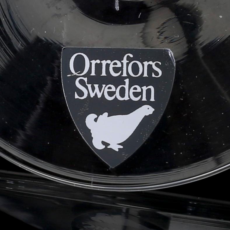 Nils Landberg, a 62 pcs glass "Prelude" service Orrefors later part of the 20th century.