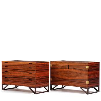 486A. Svend Langkilde, a chest of drawers and a cabinet, Langkilde Møbler, Denmark, 1960s.