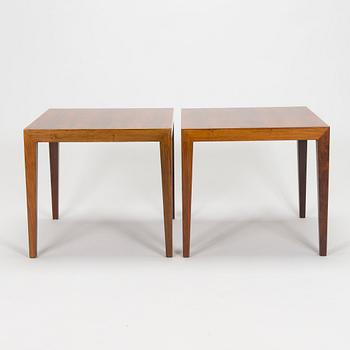 Severin Hansen, sivupöytiä, pari, malli 140, Haslev Møbelfabrik,Tanska, 1900-luvun puoliväli.