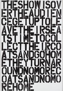 CHRISTOPHER WOOL AND FELIX GONZALEZ-TORRES, "untitled", offset litograph, 1993.