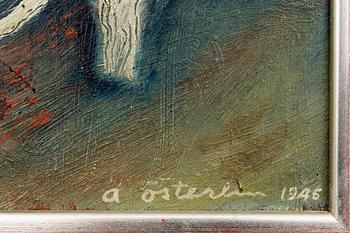 ANDERS ÖSTERLIN, olja på pannå signerad och daterad 1945.